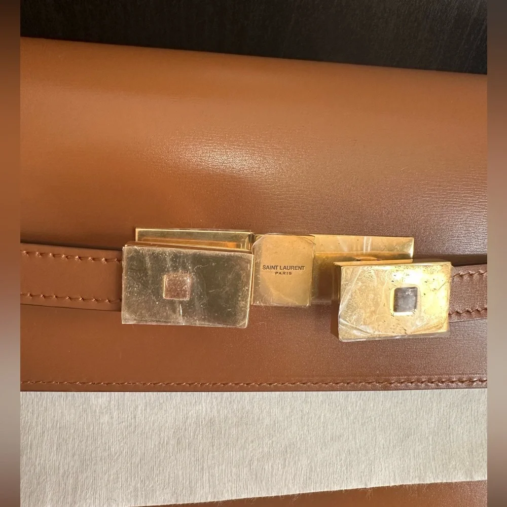 💯%Authentic!Brand New!Saint Laurent Manhattan Small Shoulder Bag In Box Leather
